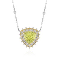 Ouro Verde Quarz Sterling Silber Halskette