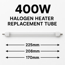 400W Frosted Quartz Halogen Heater Tube | Universal Replacement Bulb | 2–8 Pack
