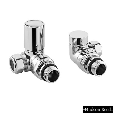 Hudson Reed Chrom Ecke minimalistische Heizkörperventile Pack HT321