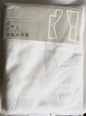 #ad #ad IKEA Lenda Curtains Tab Top Panels Tie Backs White 55x118 $79.99
