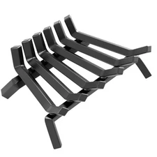 AMAGABELI GARDEN & HOME Fireplace Log Grate 17 inch Wrought Iron Fire Grates ...
