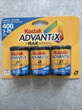 3 Rolls Kodak Advantix 400 - Color print film APS ISO 25 exposures EXP 06/2003