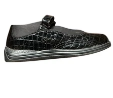 Drew LEFT SHOE Patent Mary Jane 9.5 WW Black Leather Croc Orthotic Diabetic