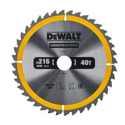 Dewalt Kreissägeblatt Ø 216 x 30 x 2,6 mm 40 WZ