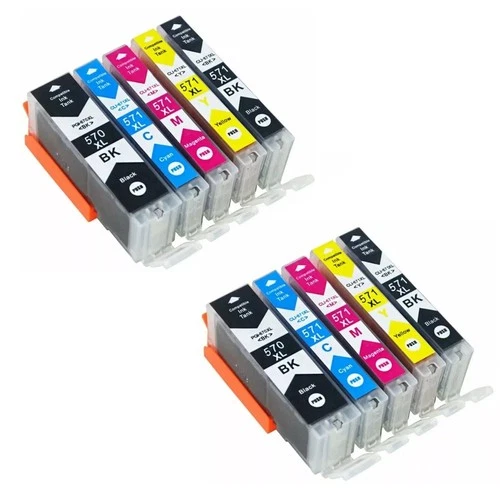 10x PGI-570XL CLI-571XL Ink Cartridges non-OEM for Canon TS5000 TS6000 TS8000