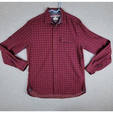 Tommy Hilfiger Shirt Mens Size Medium Custom Fit Button Down Roll Tab Sleeves