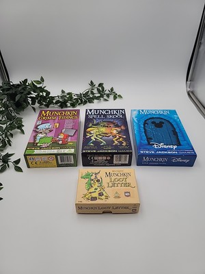 Muchkin Steve Jackson Game Lot Loot Letter Disney Spell Skool Grimm Tidings