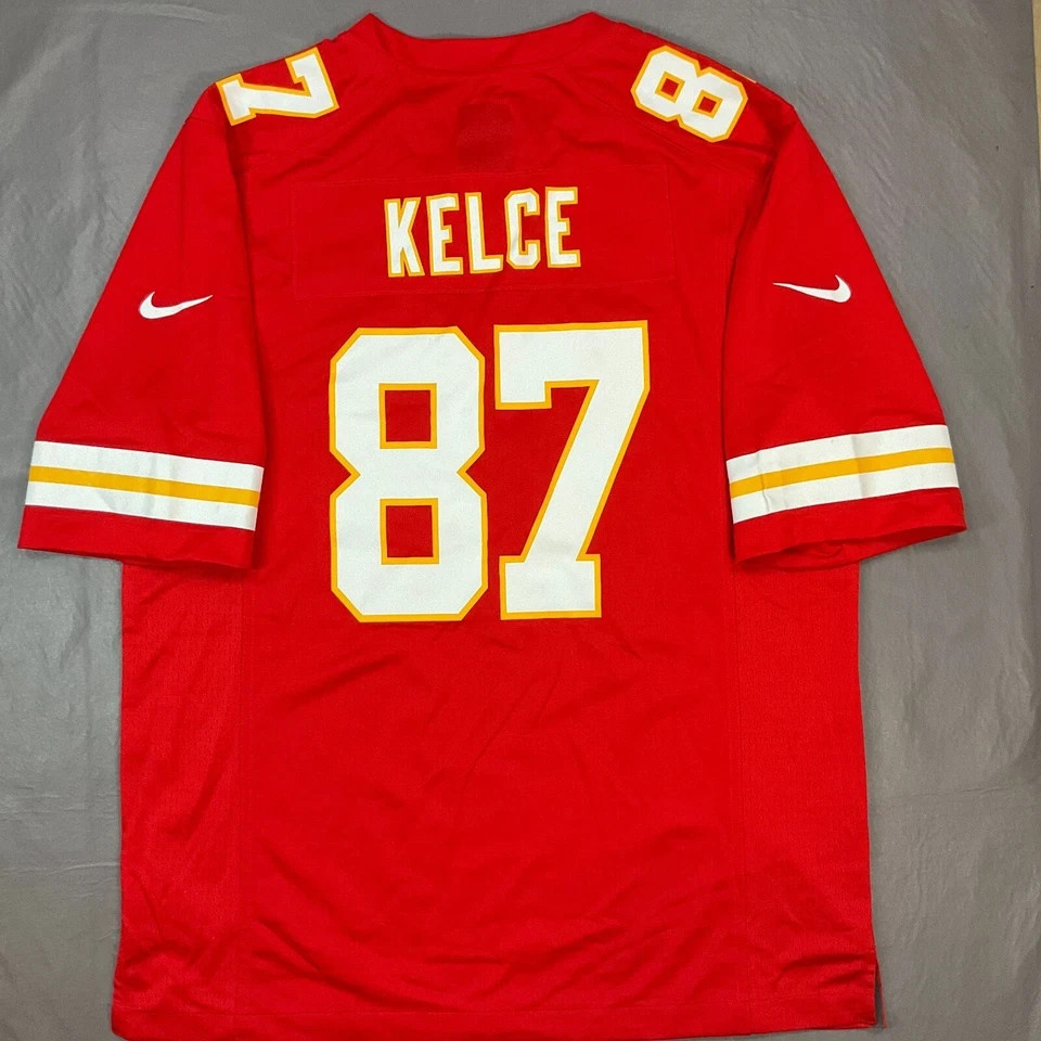 New Nike Travis Kelce Kansas City Chiefs Red NFL Game Jersey Men's
