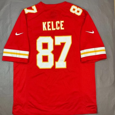 New Nike Travis Kelce Kansas City Chiefs Red NFL Game Jersey Men's Sz S $130