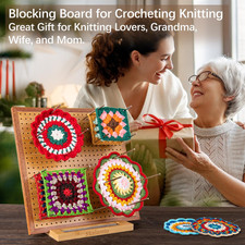 7.8" Blocking Boards for Crochet Projects with Storage, Blocking Board with 2...