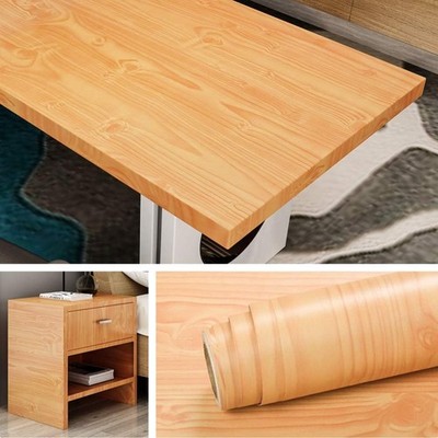 Klebefolie Holzoptik Buche 40CMx10M Selbstklebende Möbelfolie Tisch Schrank Wand