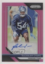 2018 Panini Prizm Rookie Auto Pink Prizm Rashaan Evans #RA-RE Auto 4k8
