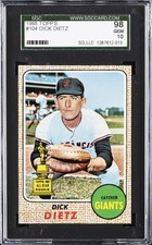 1968 TOPPS #104 DICK DIETZ SGC 10 GM