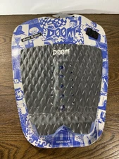 Grim Ripper Doom Surf Grip Surfboard Traction Pad Tail Black Blue
