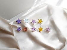 925 Sterling Silver Tiny Star CZ Stud Earrings 3mm Kids Unisex Jewelry 2 Pair