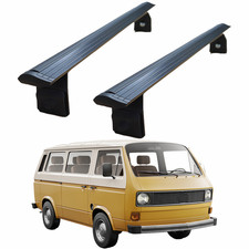 For Volkswagen Transporter T3 1980-1990 Roof Rack Cross Bars Rain Gutters Black
