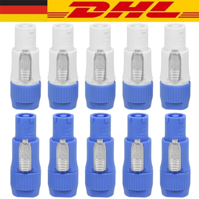 SANHESHUN 10er Set Neutrik Powercon Typ A Nac3Fca +Nac3Mpa-1 Gehäuse Stecker Panel Adapter