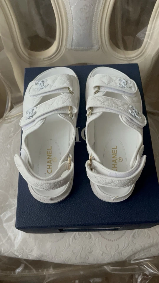 Sandalias Chanel Papá blancas Foto 4 de 4