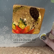 BNBoxed Festive LED Lit Crackle ball, Battery Powered