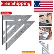 Durable Aluminum Rafter Square Set of 2 - 7-Inch Carpenter Tool for Precision