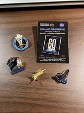 Space Shuttle NASA Pins Lot Of 5 Space Flown Metal