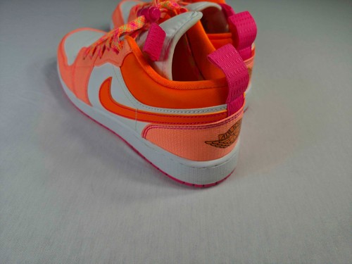 Nike Air Jordan 1 Low SE GS Orange Pink Weiß Jugend Mädchen Schuhe 6Y DJ0530-801 - Bild 7 von 10