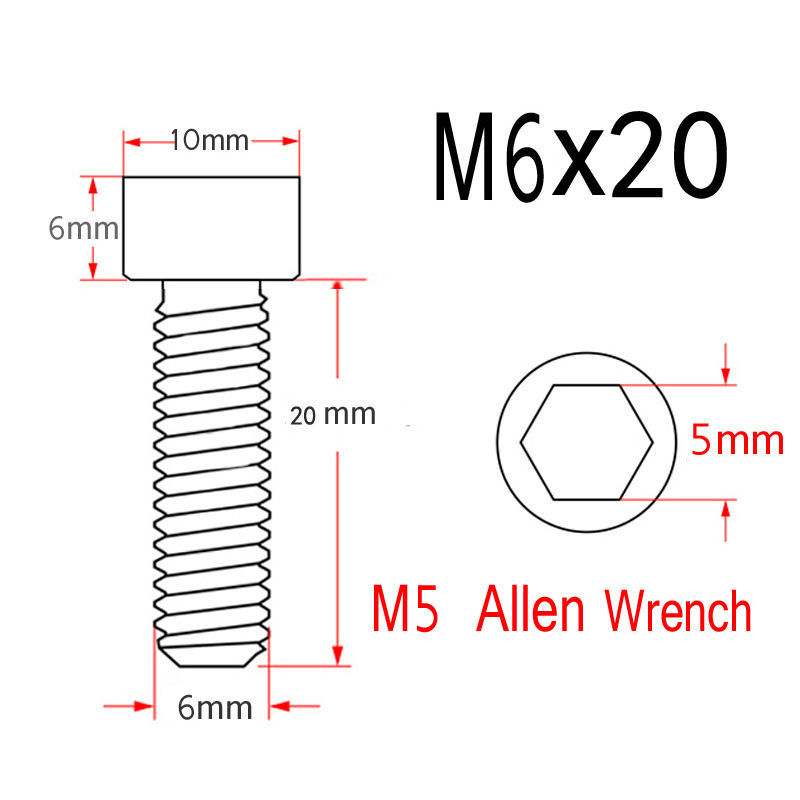 Gold Titanium Caliper Bolts M6x20mm – 4-Pack For Hope, Hayes, Avid & Other Bike Brakes – Lightweight & Strong
