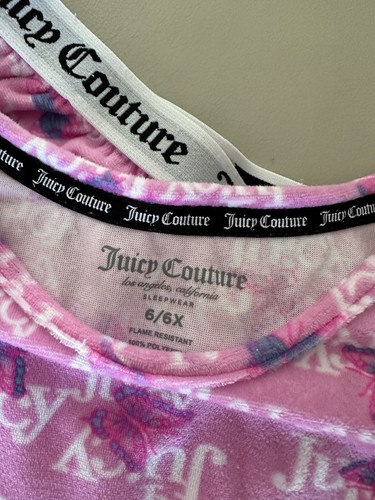 Girls Pink Pajama juicy couture Size 6/ 6x - Picture 3 of 5