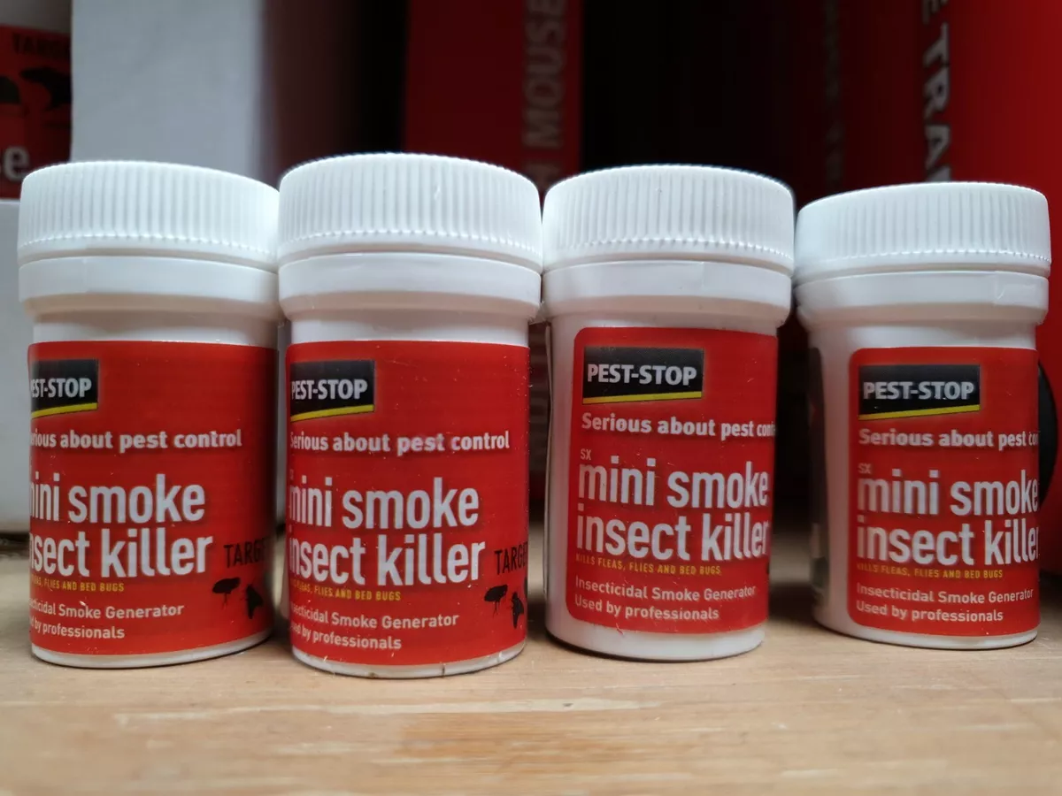 4 PRO SMOKE INSECT BOMBS ANT COCKROACH MITE MOTH FLEAS BED BUG FLY.
