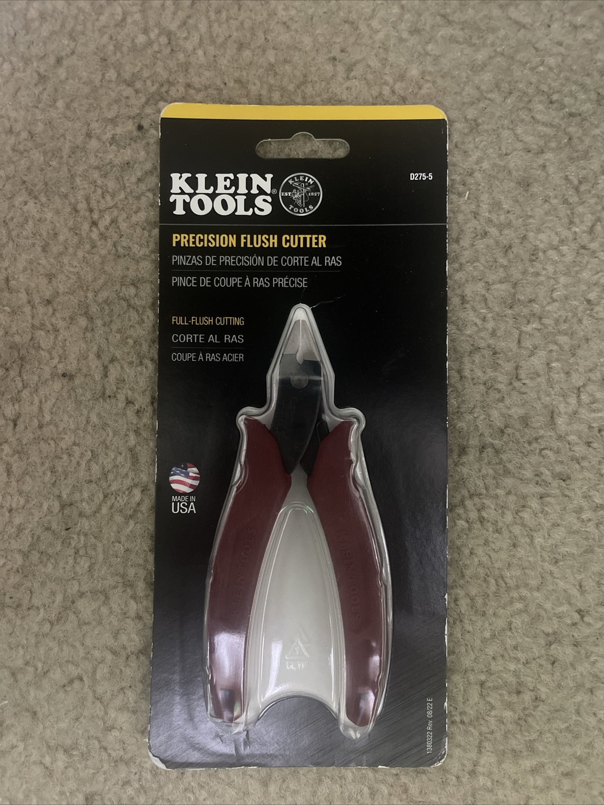 Klein Tools Precision Flush Cutter Pliers FullFlush Cutting D2755 New