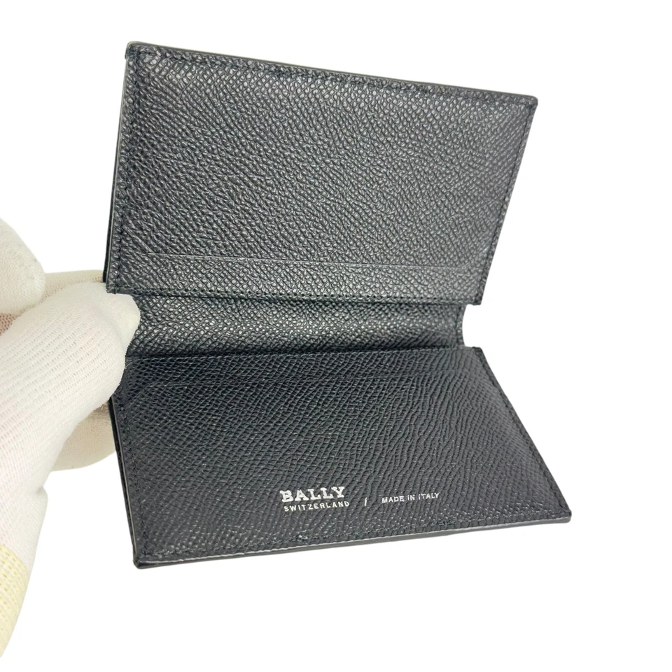 Tarjetero BALLY de cuero blanco y negro hecho en Italia Foto 4 de 4