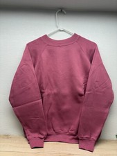 Vtg Hanes Her Way Womens Pink Long Sleeve Sweatshirt Size: L