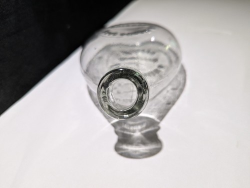 VINTAGE N. WOODS & SONS'S NURSING BABY BOTTLE CLEAR GLASS ANGLED NECK 8OZ - Picture 3 of 5