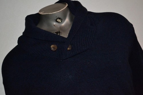 40156 IZOD Sweater Shawl Pullover Blue Cotton Blend Size 2XL Mens - Picture 4 of 9