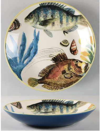 WILLIAMS SONOMA 2012 POISSON MARC LACAZE FISH CIOTOLA PASTA SINGOLA 9" #3 - Foto 3 di 8