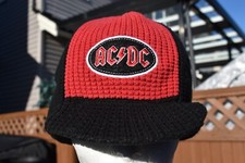 ACDC CAP HAT KNITTED CONCEPT ONE SIZE PREOWNED EUC "FOR THOSE ABOUT TO ROCK (BB)