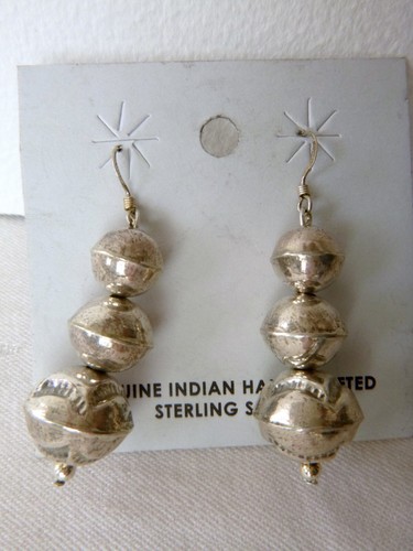 Set orecchini collana perle Navajo Lenatte Largo argento sterling 925 perle Navajo - Foto 3 di 4