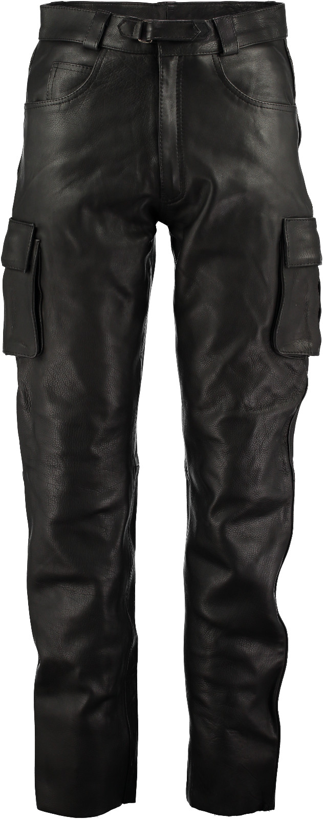 S 6 Pockets Jeans Style Black Combat Cargo Leather Trousers Pants Biker