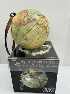 Globe Christmas Ornament Authentic Model The Age Of Exploration Keepsake - GL031