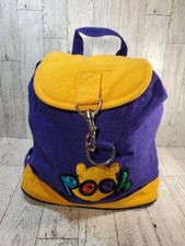 BAG1 Disney Pooh Kids Backpack Bag One Size Purple Yellow Embroidered