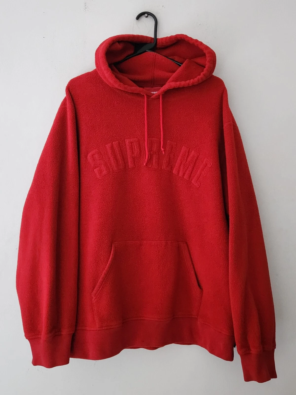 Sweat à capuche FW18 Supreme Polartec taille XL rouge sweat à capuche polaire 