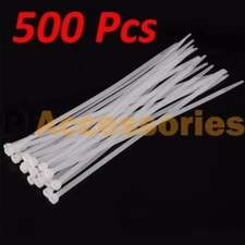 500 Pcs 8" inch Cable Cord Wire Zip Ties Strap 50 lbs UV Nylon Outdoor Lot Pack