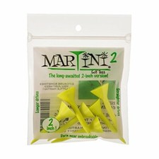 Martini 2 inch Golf Tees - Yellow 6 Tees