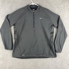 Nike Fit Dry Womens Large Gray Long Sleeve Athletic 1/2 Zip Jacket/ 42-39