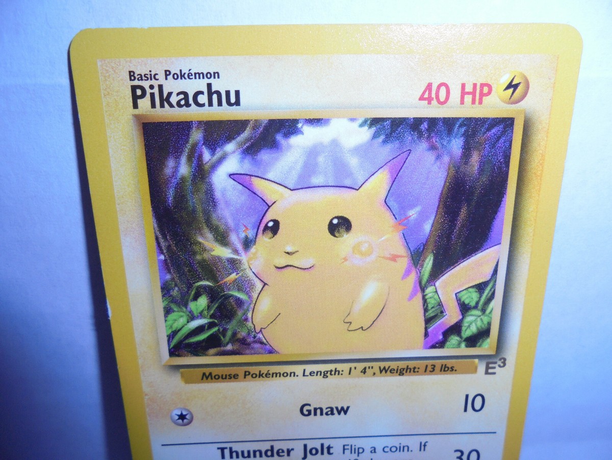 Pikachu E3 Gold Stamp Promo 58/102 Yellow Cheeks Pokemon Card