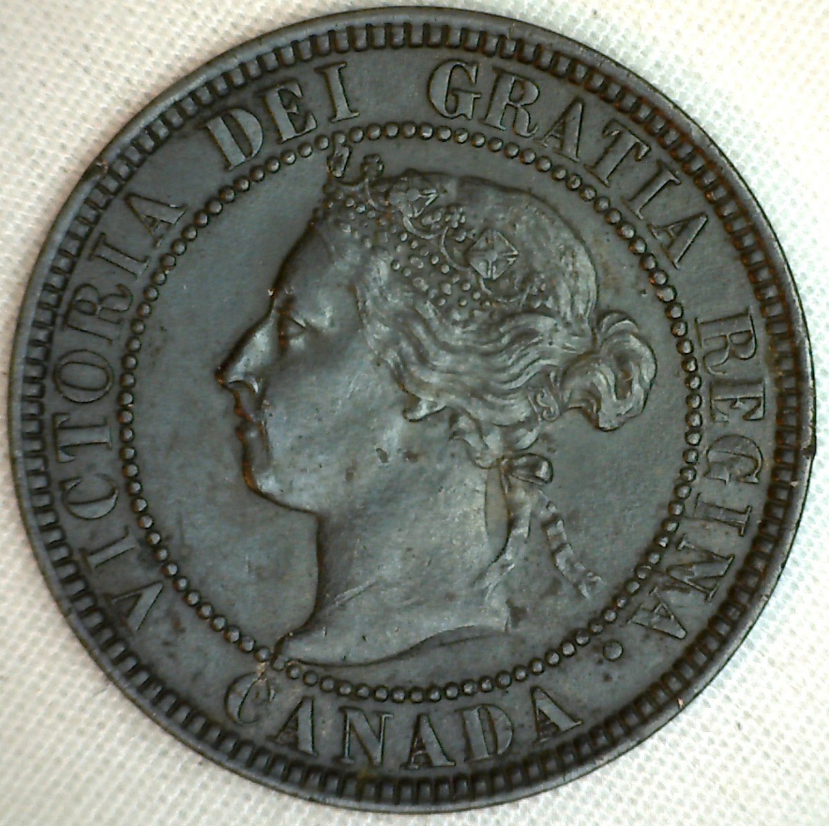 1901 Bronze Canadian Large Penny Coin 1-Cent Canada Circulated XF