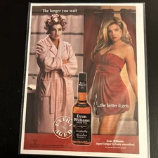 EVAN WILLIAMS WHISKEY 2008 PRINT AD Woman In Red Dress Approximately 8”x10.5”!