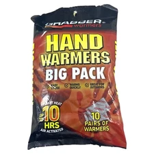 Grabber Hand Warmers Big Value Pack 10 Hours 10 Pairs Exp 08/26 Air Activated