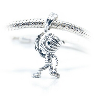 Egypt Pharaoh Mummy 925 Sterling Silver Charm for Bracelet