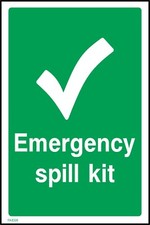 Emergency Spill kit  Sign or Sticker - All Material & Size options (FAID28)
